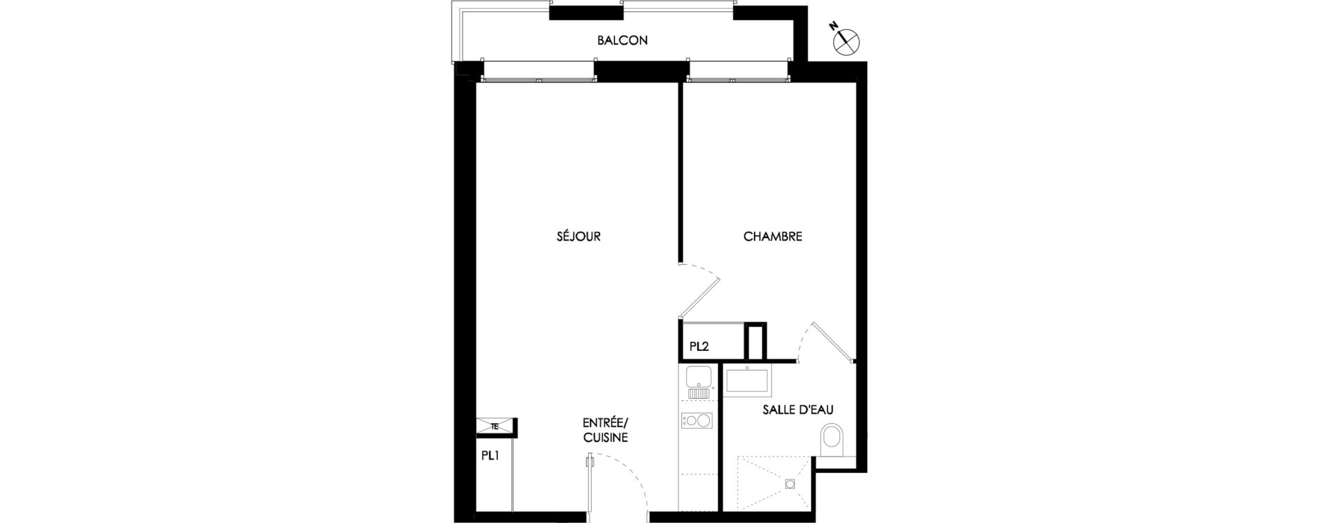 Appartement T2 meubl&eacute; de 41,60 m2 &agrave; Ch&acirc;lons-En-Champagne Centre leon bourgeois