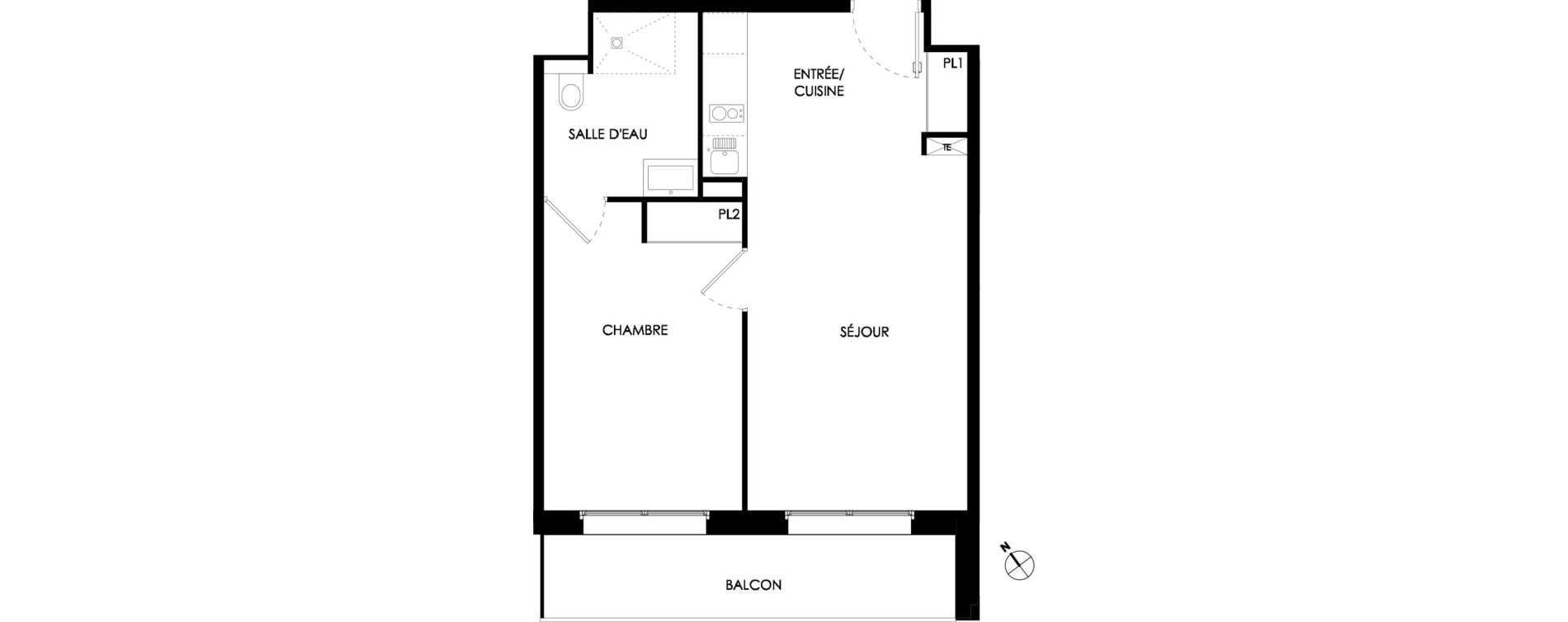 Appartement T2 meubl&eacute; de 43,00 m2 &agrave; Ch&acirc;lons-En-Champagne Centre leon bourgeois