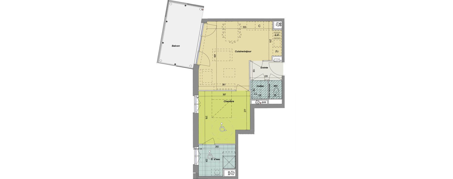Appartement T2 de 46,52 m2 &agrave; &Eacute;pernay Centre