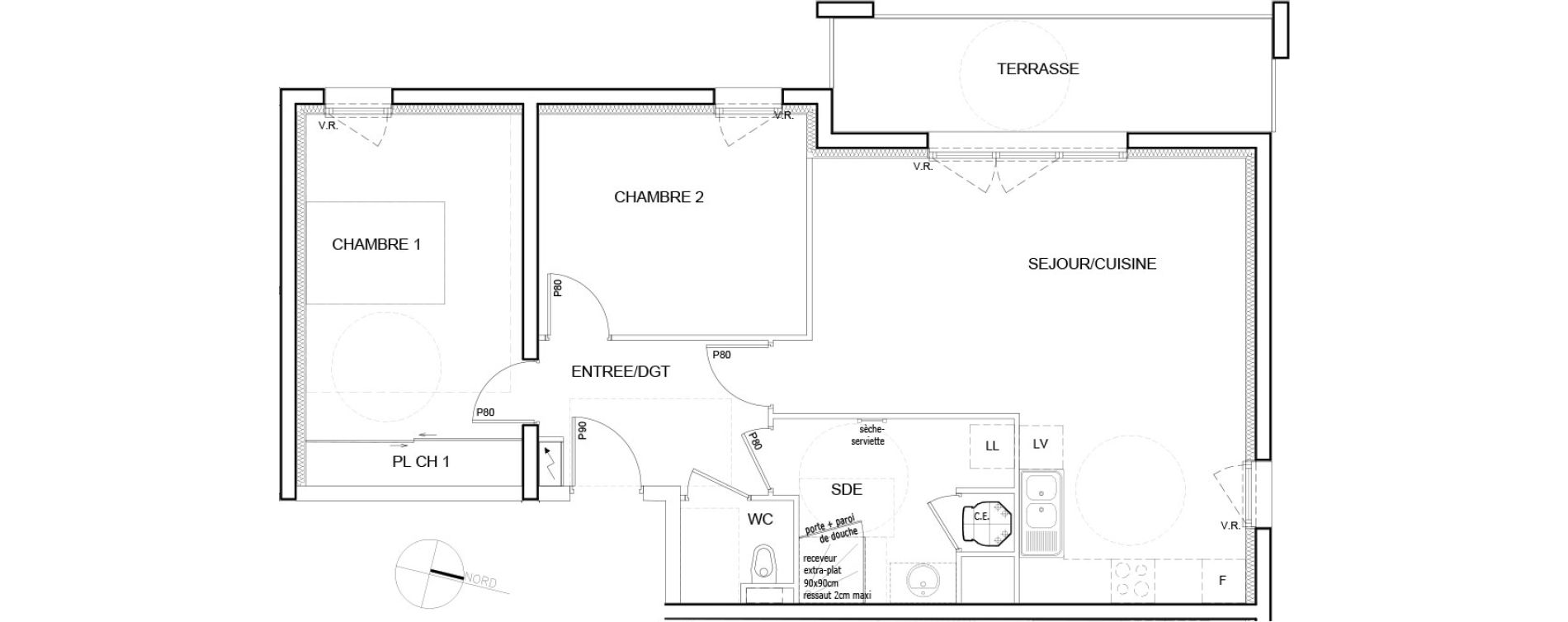 Appartement T3 de 69,75 m2 &agrave; Fagni&egrave;res Centre