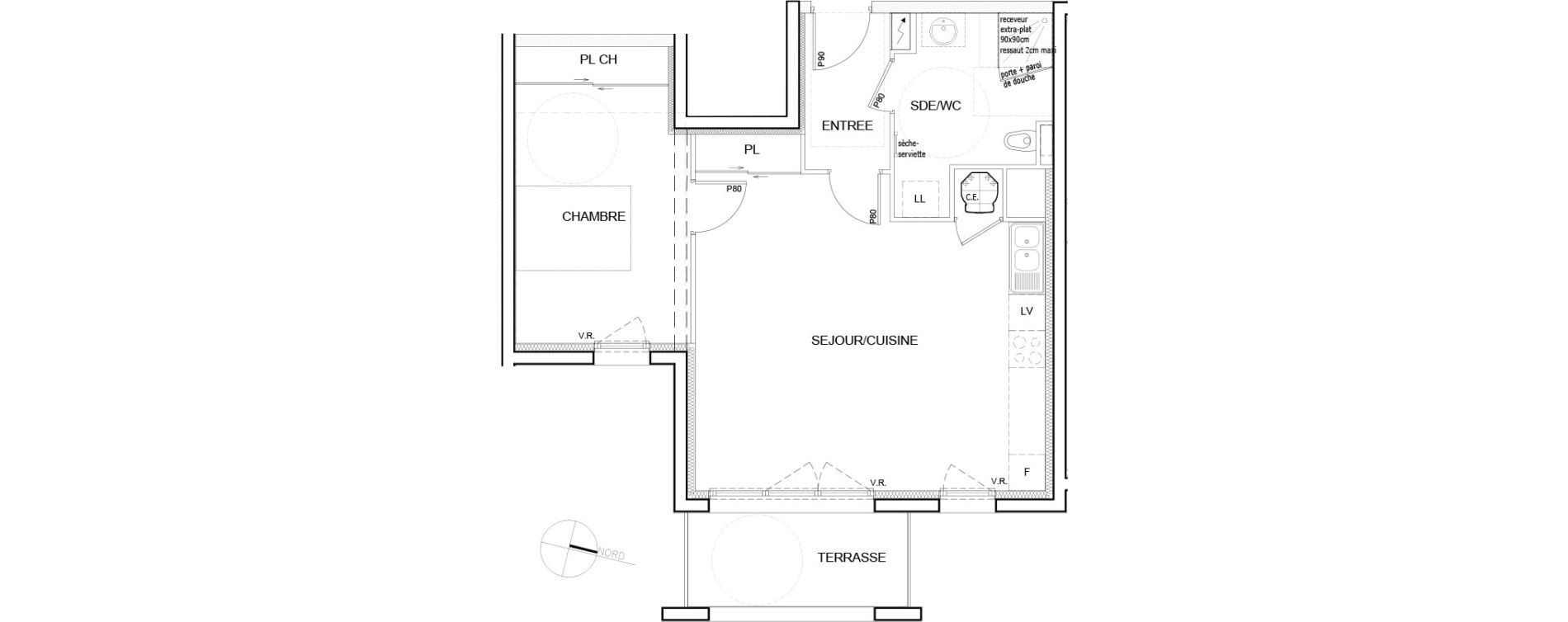 Appartement T2 de 53,05 m2 &agrave; Fagni&egrave;res Centre