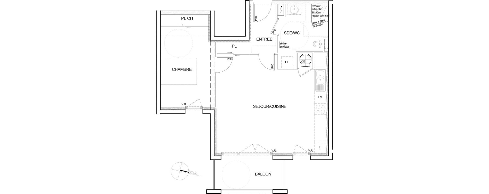 Appartement T2 de 53,05 m2 &agrave; Fagni&egrave;res Centre