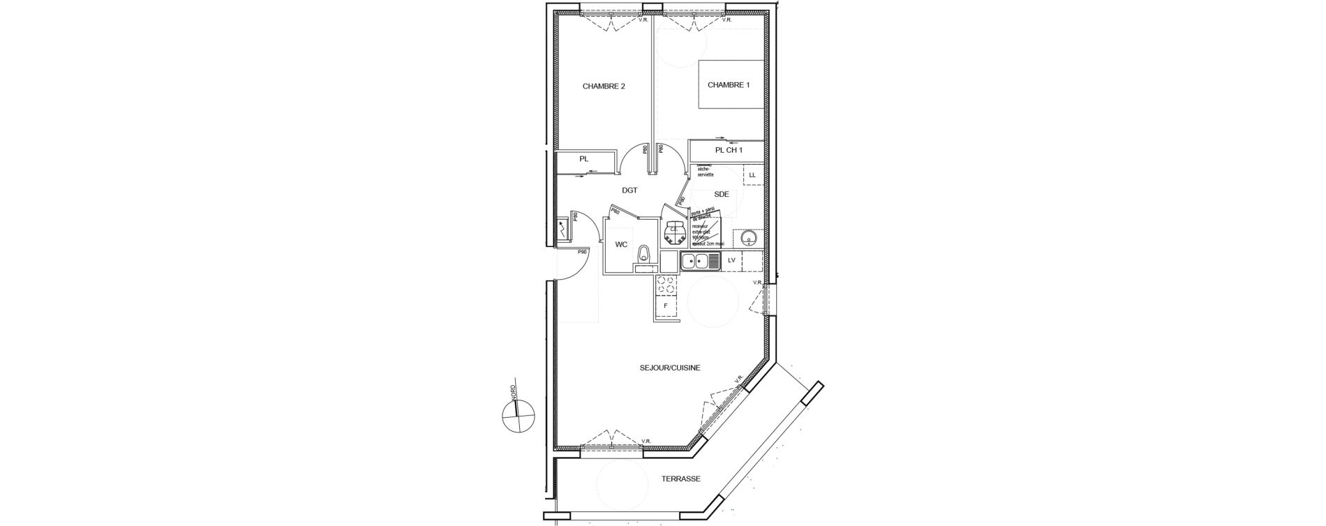 Appartement T3 de 68,50 m2 &agrave; Fagni&egrave;res Centre