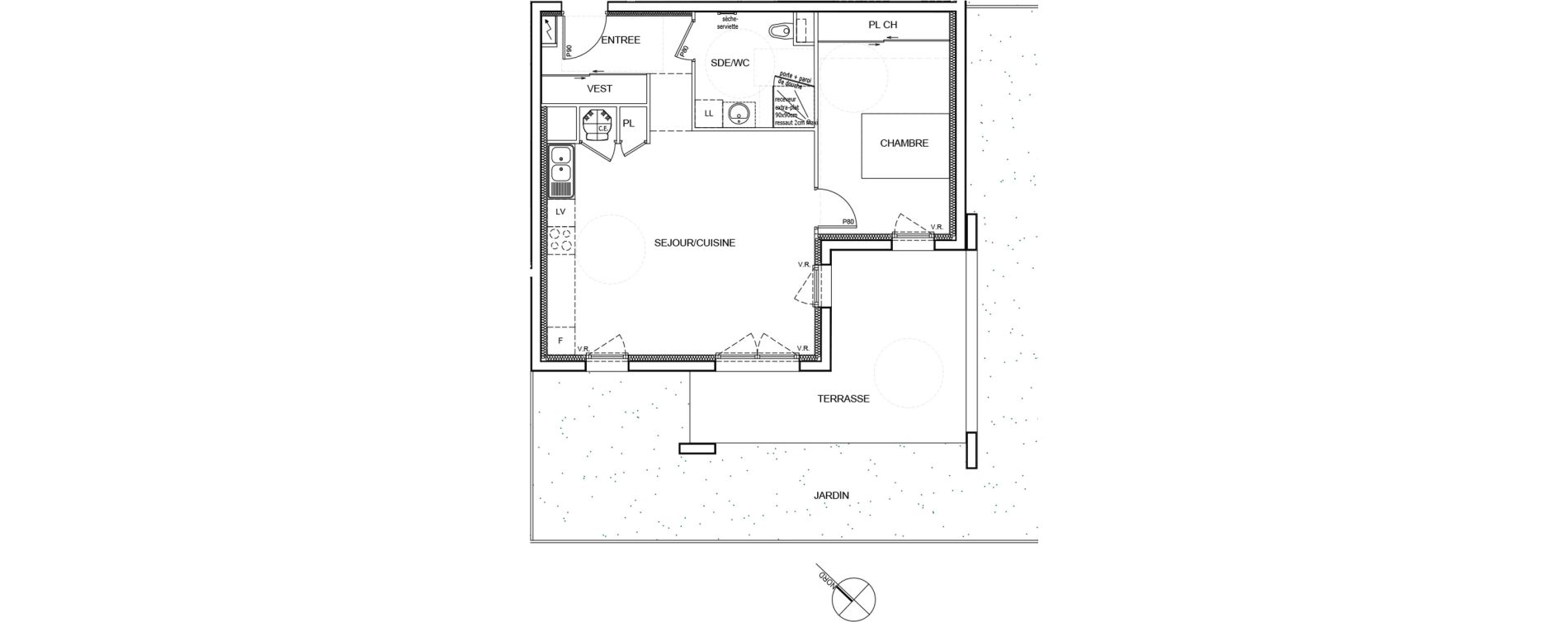 Appartement T2 de 53,80 m2 &agrave; Fagni&egrave;res Centre