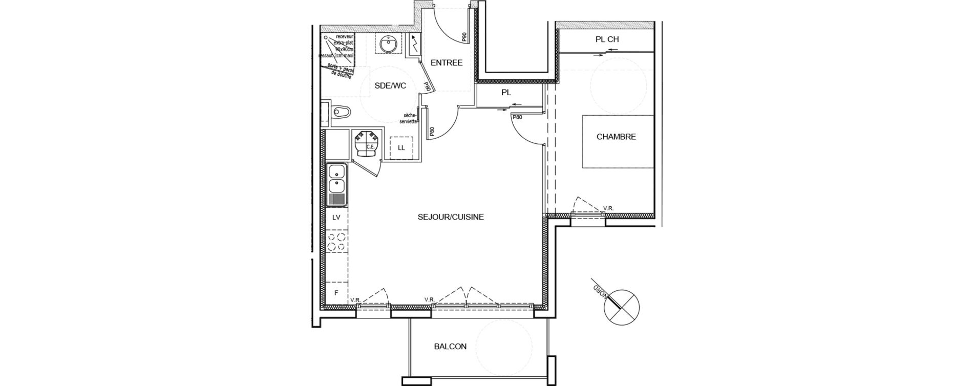 Appartement T2 de 51,40 m2 &agrave; Fagni&egrave;res Centre