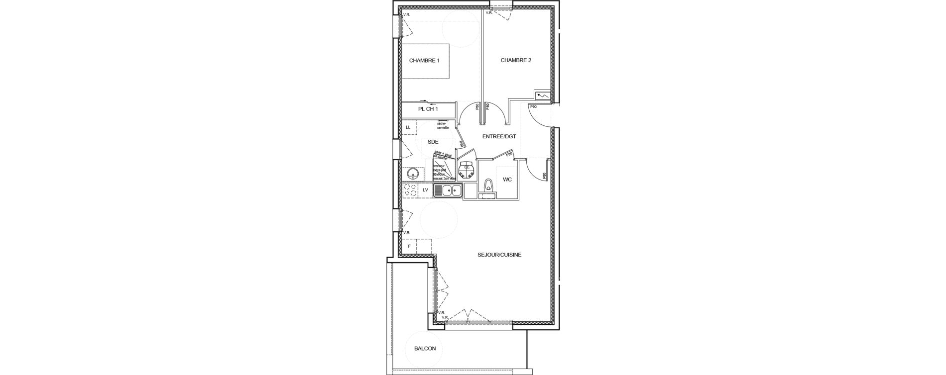 Appartement T3 de 67,45 m2 &agrave; Fagni&egrave;res Centre