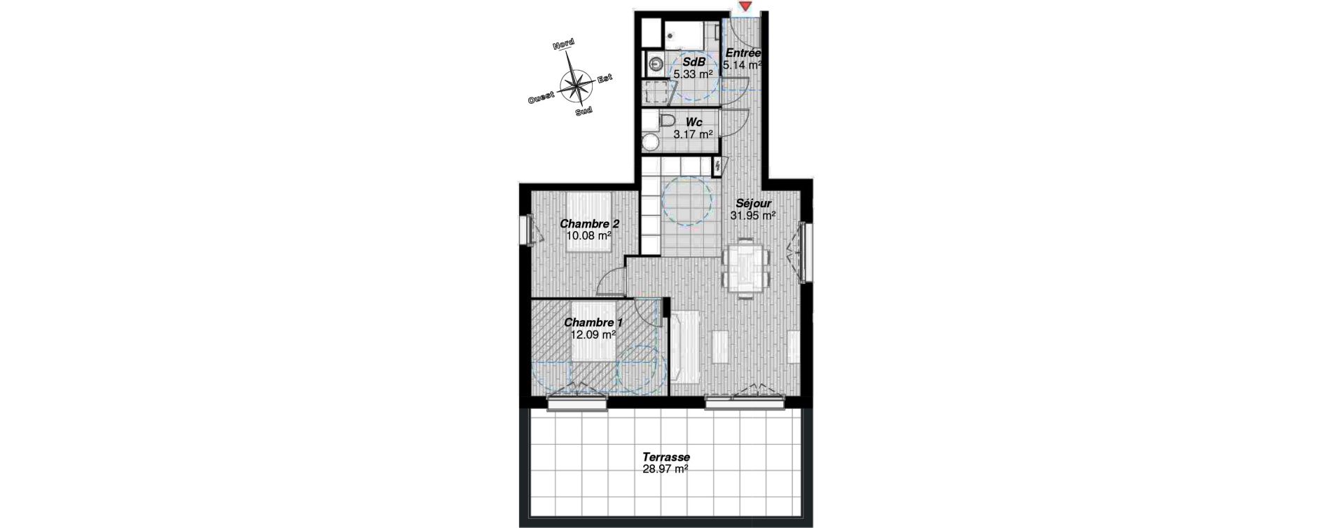 Appartement T3 de 67,76 m2 &agrave; Reims Cernay - epinettes - jamin - jaur&egrave;s
