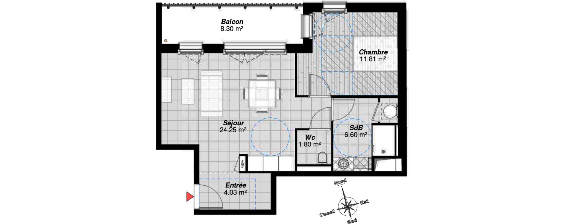 Appartement T2 de 48,49 m2 &agrave; Reims Cernay - epinettes - jamin - jaur&egrave;s