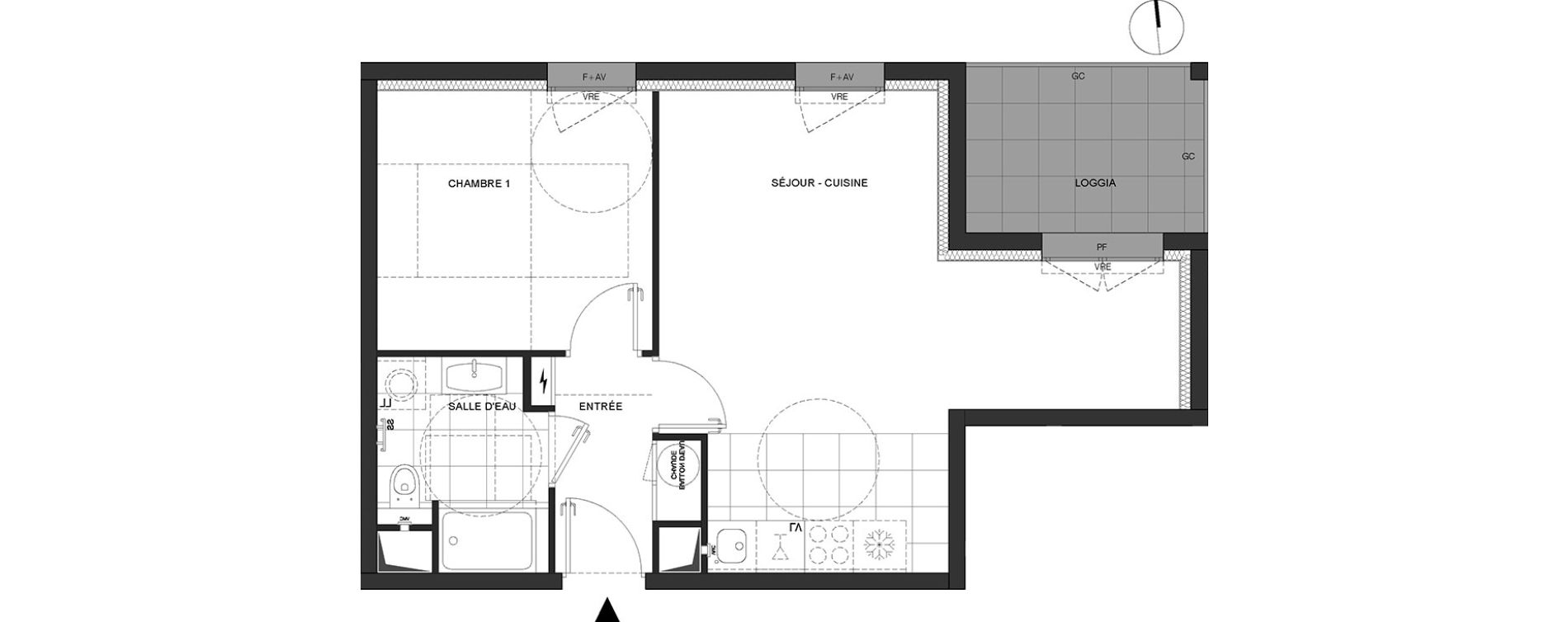 Appartement T2 de 44,90 m2 &agrave; Reims Laon-zola - neufch&acirc;tel - orgeval