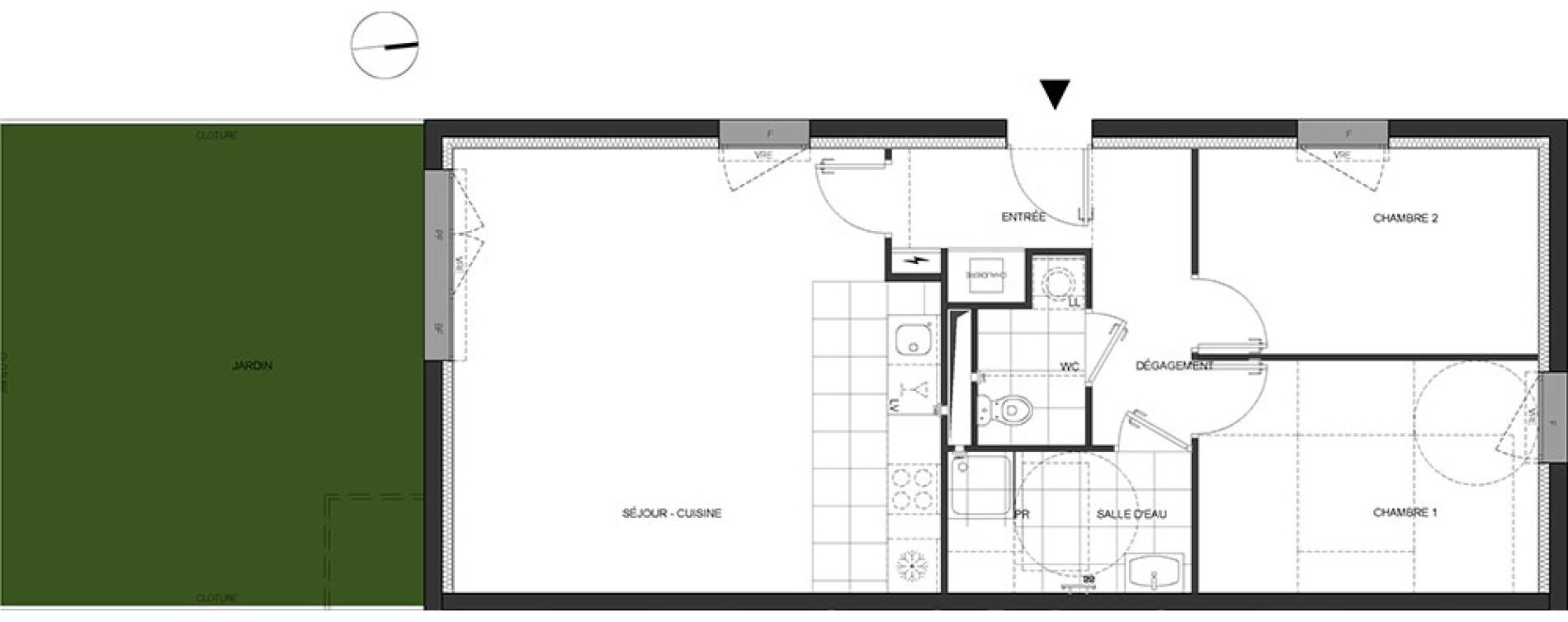 Duplex T3 de 67,50 m2 &agrave; Reims Laon-zola - neufch&acirc;tel - orgeval