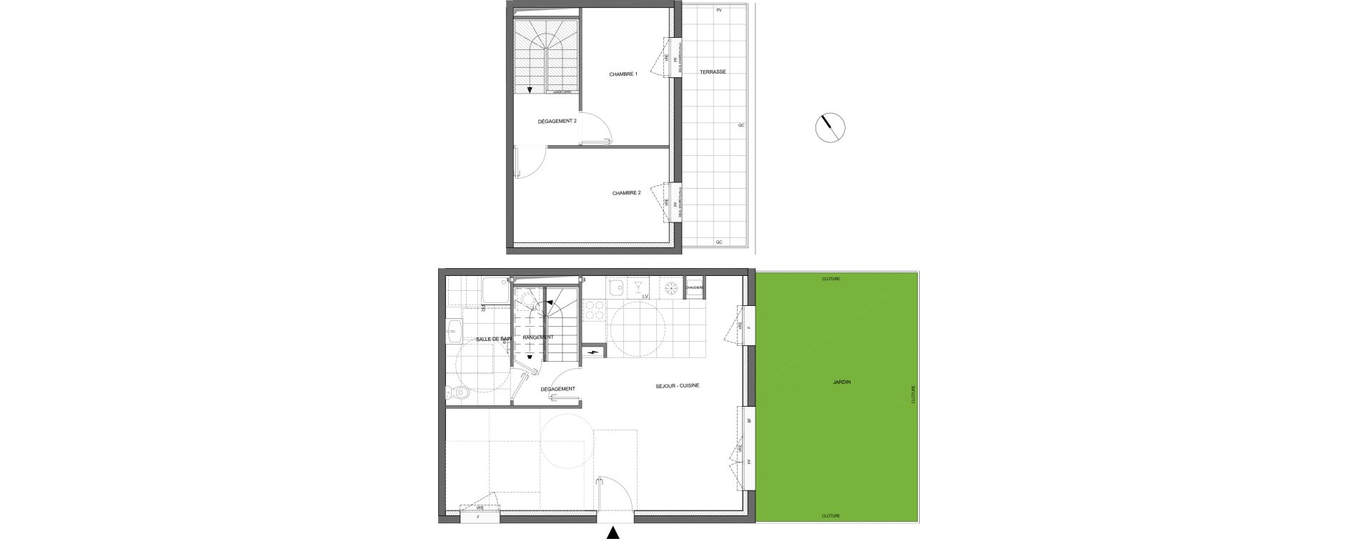 Duplex T3 de 71,50 m2 &agrave; Reims Laon-zola - neufch&acirc;tel - orgeval