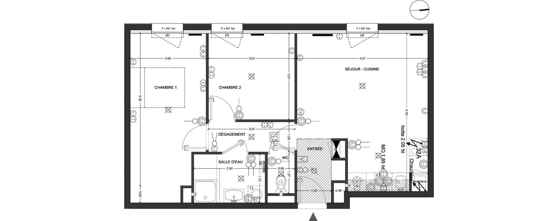 Appartement T3 de 57,70 m2 &agrave; Reims Laon-zola - neufch&acirc;tel - orgeval