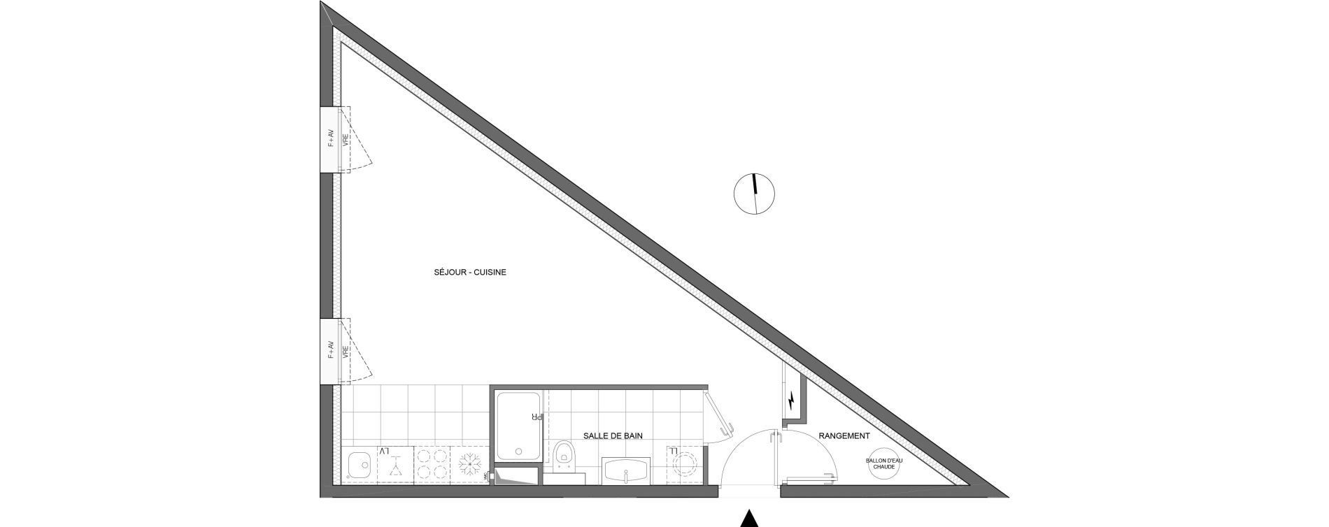 Appartement T1 de 36,00 m2 &agrave; Reims Laon-zola - neufch&acirc;tel - orgeval