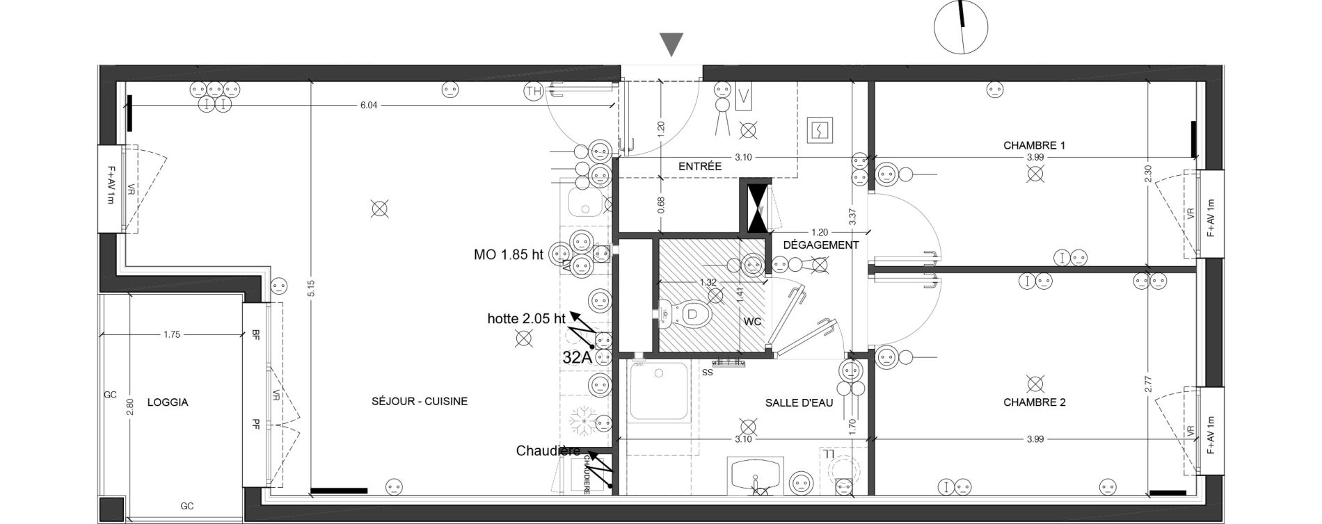 Appartement T3 de 60,70 m2 &agrave; Reims Laon-zola - neufch&acirc;tel - orgeval