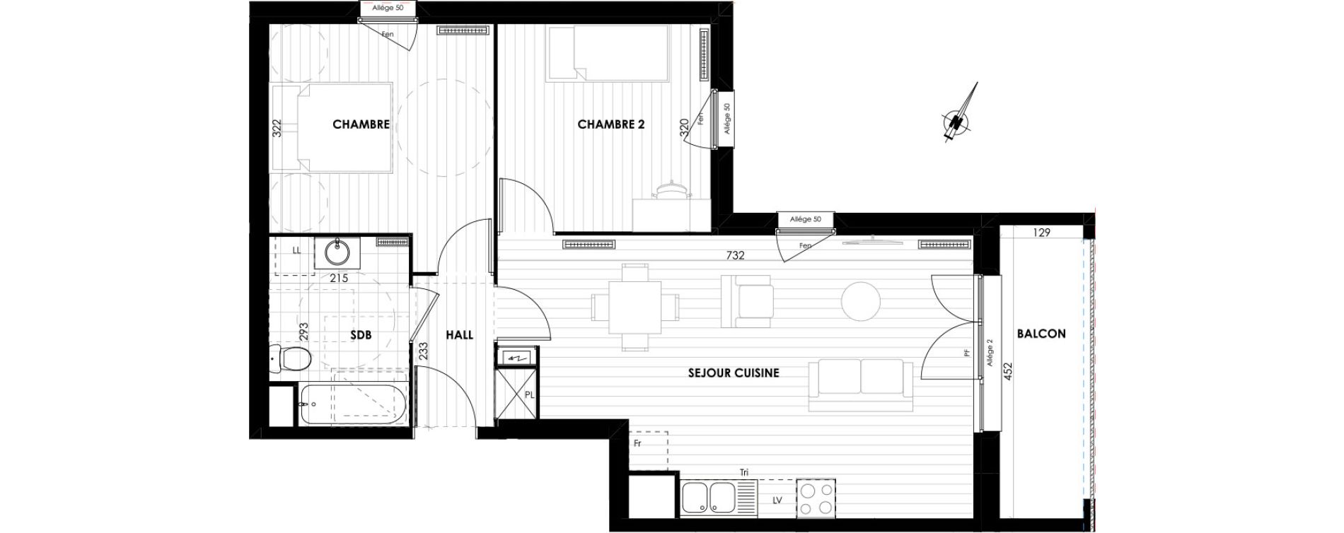 Appartement T3 de 59,32 m2 &agrave; Reims R&eacute;ma'vert