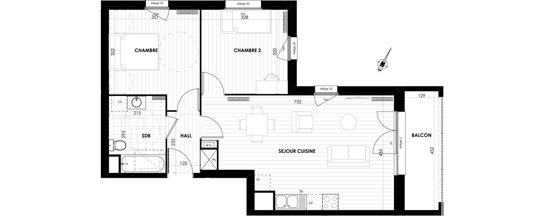 Appartement T3 de 59,32 m2 &agrave; Reims R&eacute;ma'vert