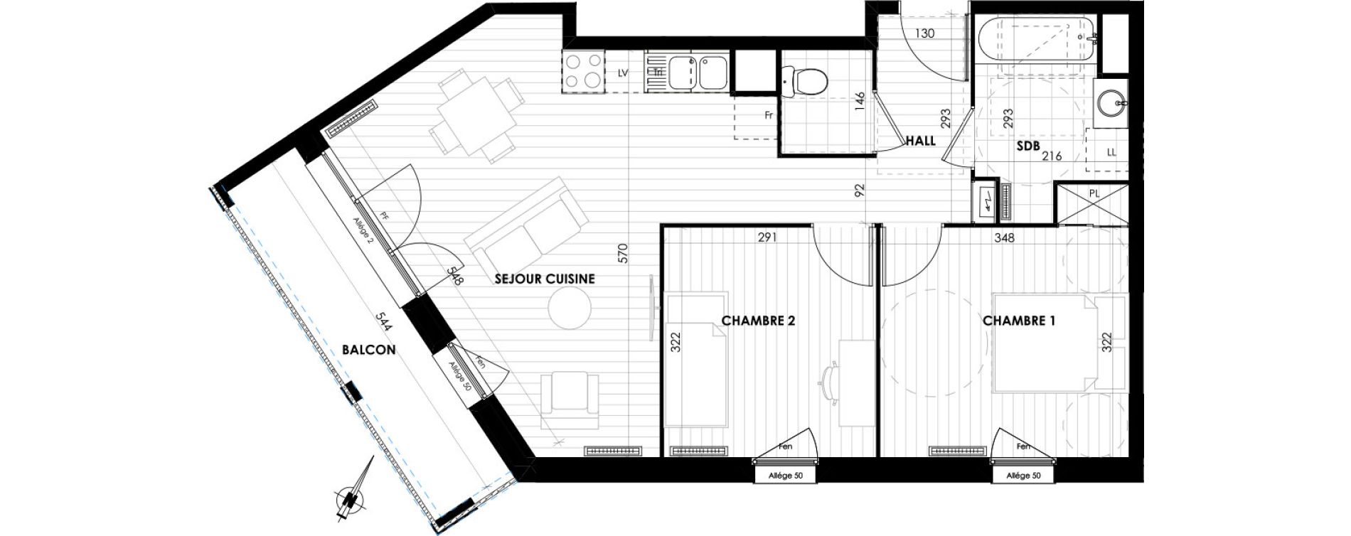 Appartement T3 de 56,78 m2 &agrave; Reims R&eacute;ma'vert