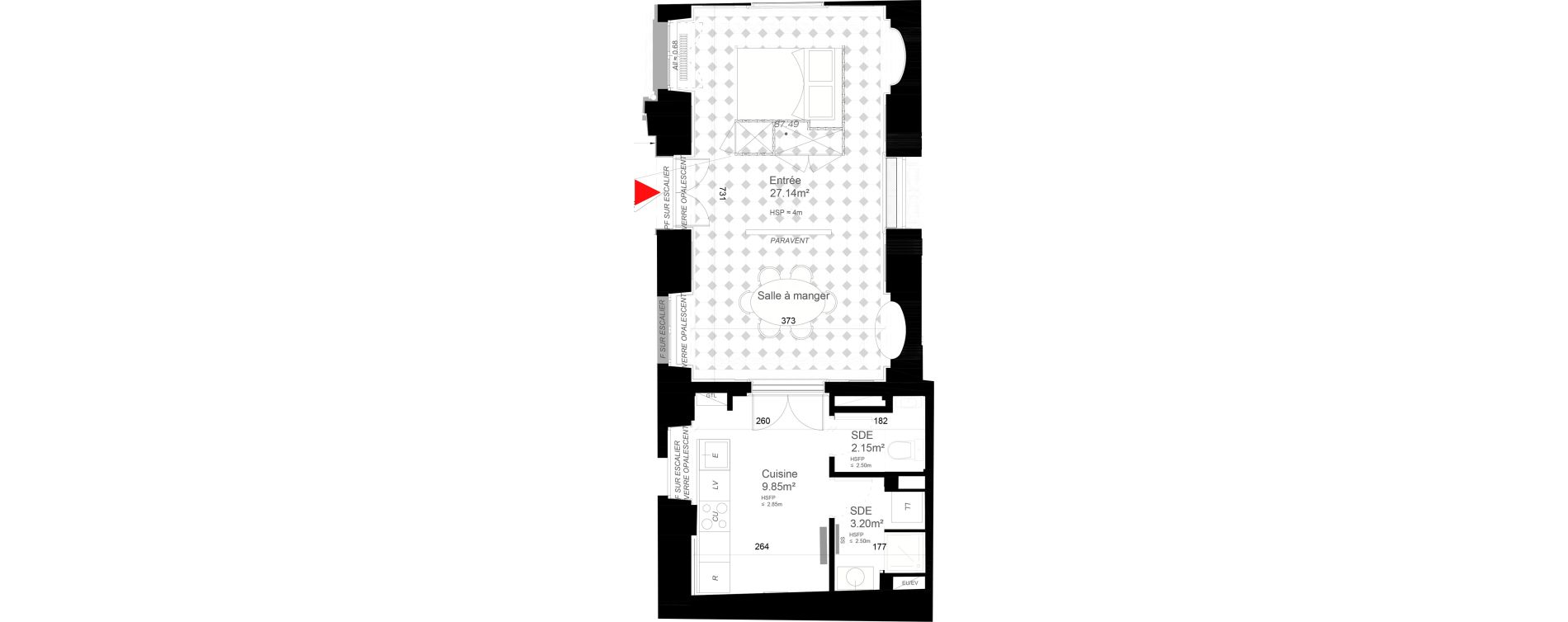 Appartement T1 de 42,34 m2 à Reims Cathédrale
