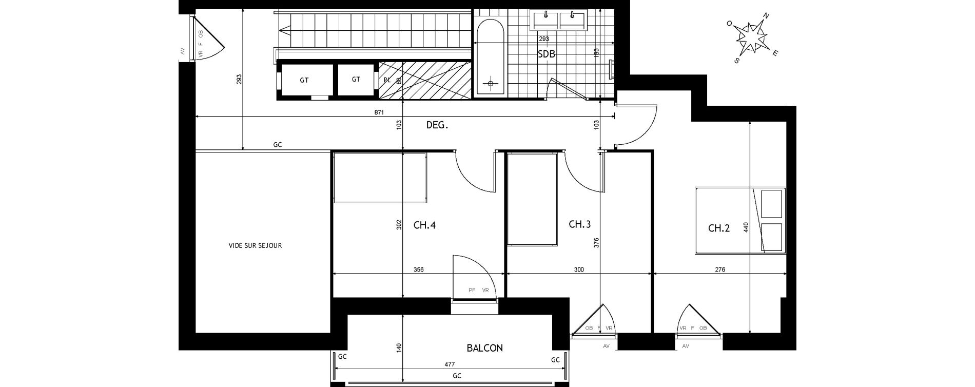Duplex T5 de 111,50 m2 &agrave; Reims Reims centre-ville