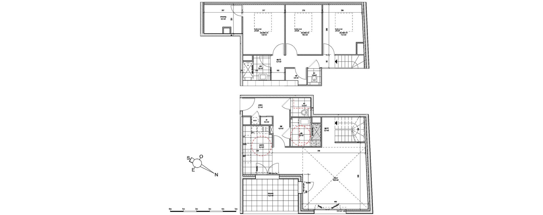 Appartement T4 de 98,40 m2 &agrave; Reims Laon-zola - neufch&acirc;tel - orgeval