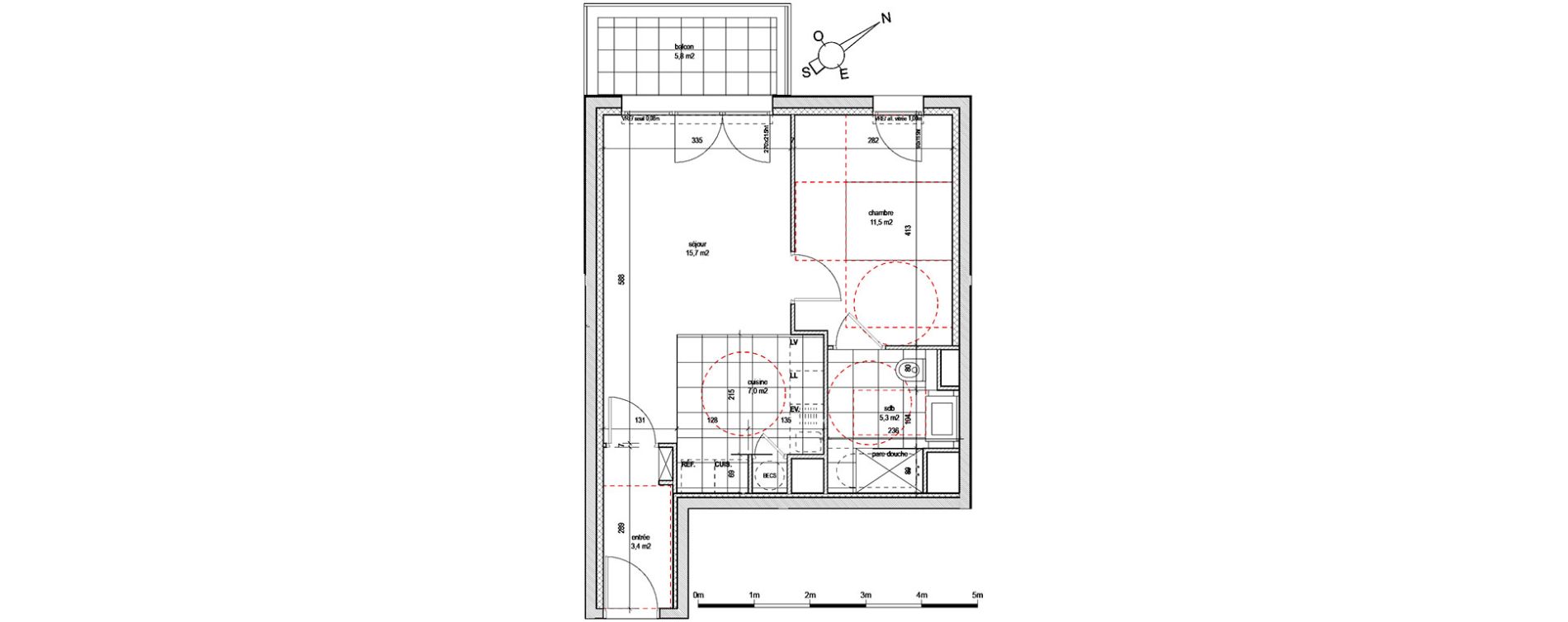 Appartement T2 de 42,90 m2 &agrave; Reims Laon-zola - neufch&acirc;tel - orgeval