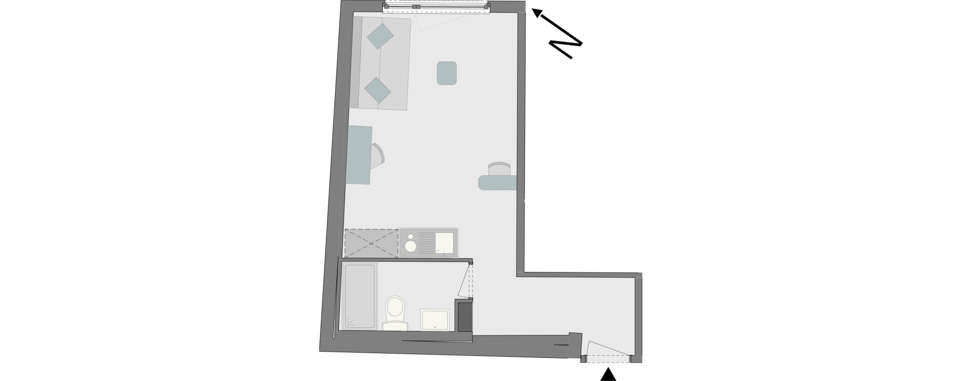 Appartement T1 de 26,52 m2 &agrave; Reims Laon