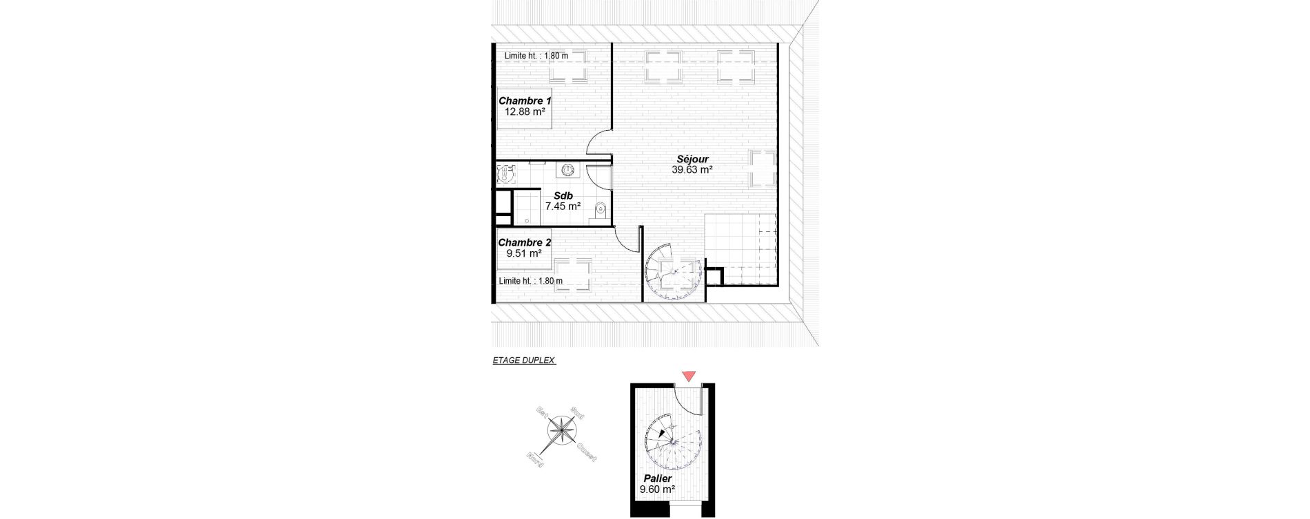 Appartement T3 de 79,07 m2 &agrave; Reims Maison blanche - sainte anne - wilson