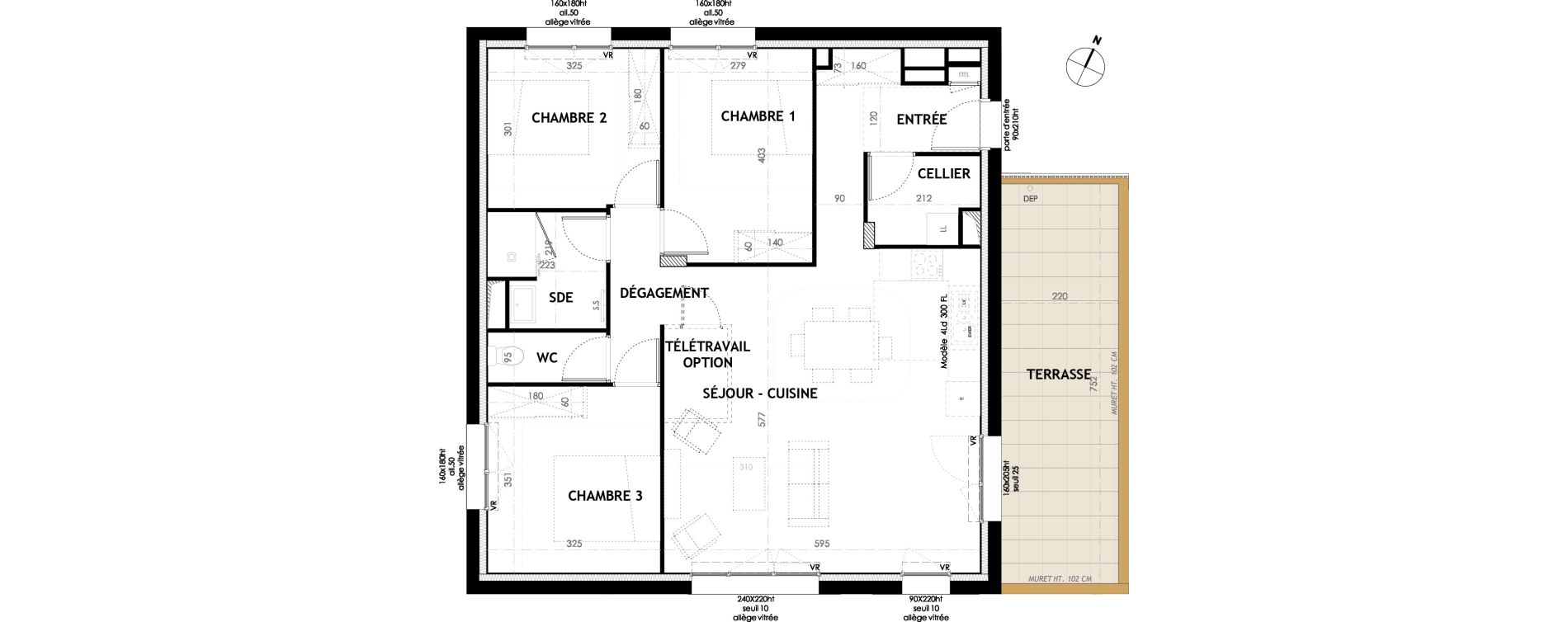 Appartement T4 de 87,00 m2 &agrave; Reims R&eacute;ma'vert