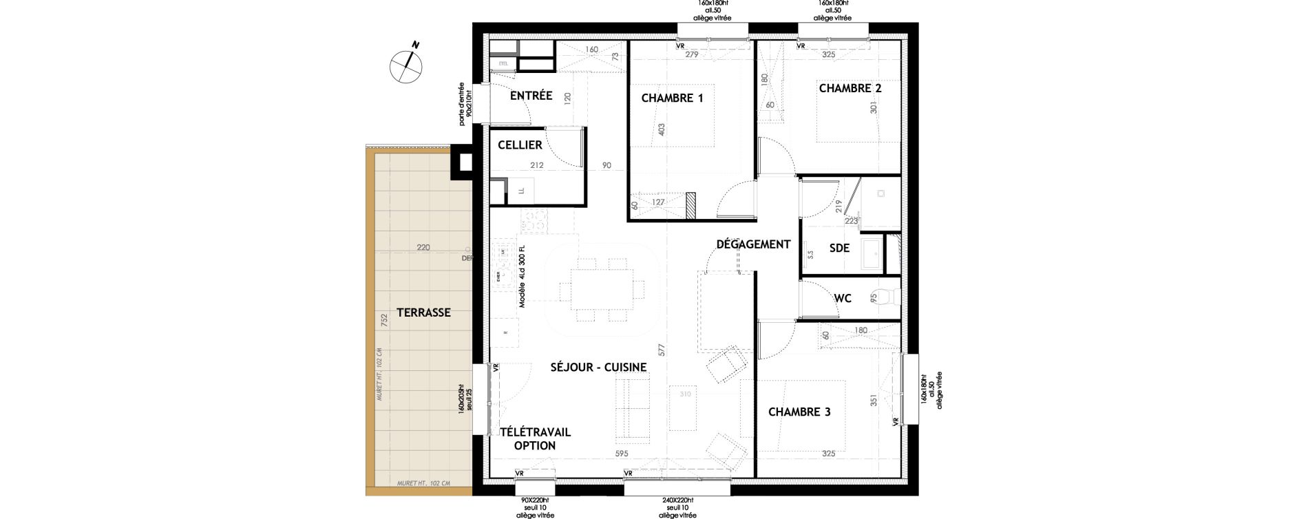 Appartement T4 de 87,10 m2 &agrave; Reims R&eacute;ma'vert