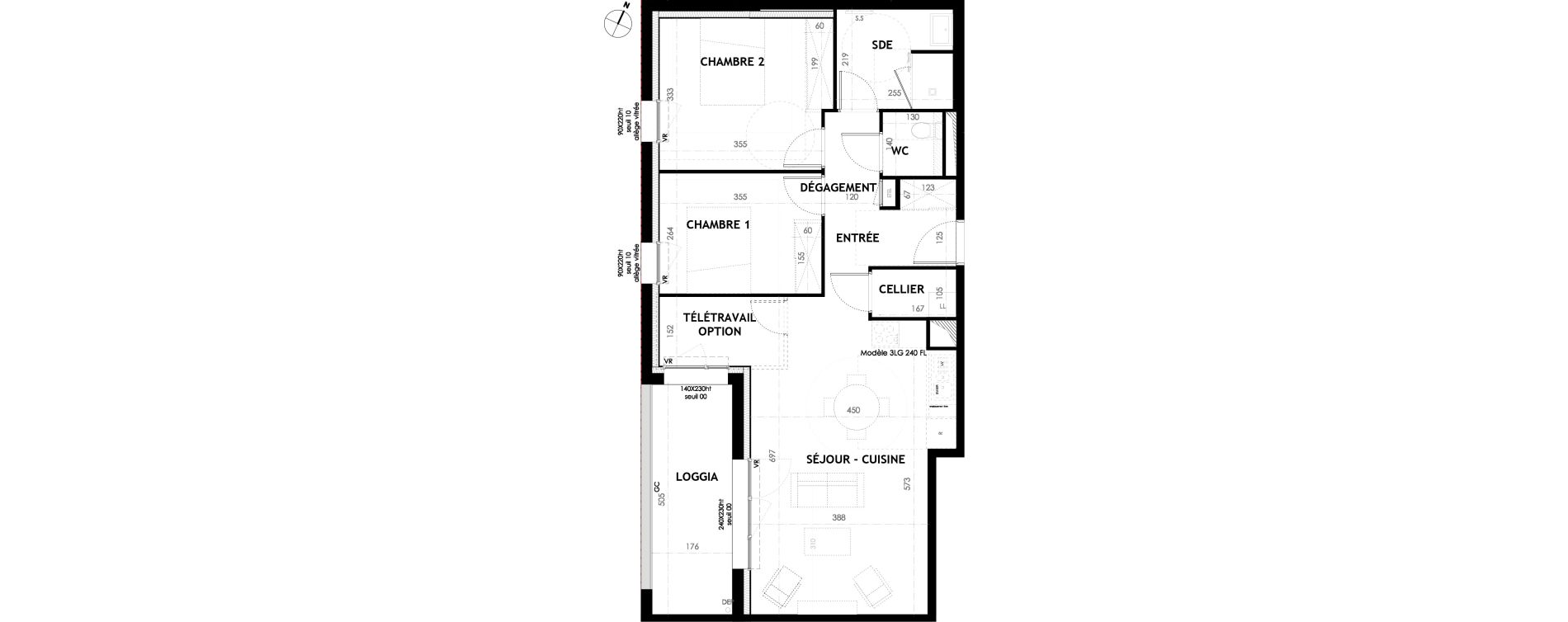 Appartement T3 de 69,20 m2 &agrave; Reims R&eacute;ma'vert