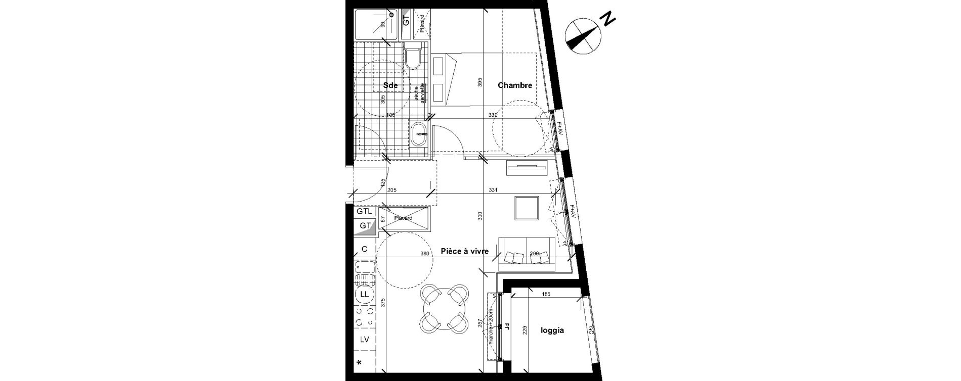 Appartement T2 de 45,60 m2 &agrave; Reims Neufch&acirc;tel