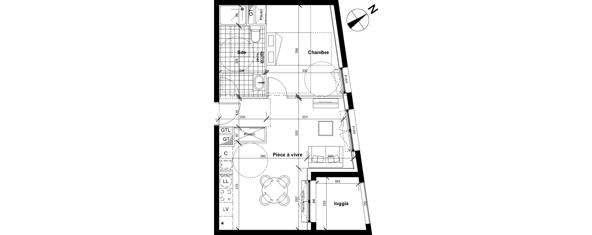 Appartement T2 de 45,60 m2 &agrave; Reims Neufch&acirc;tel