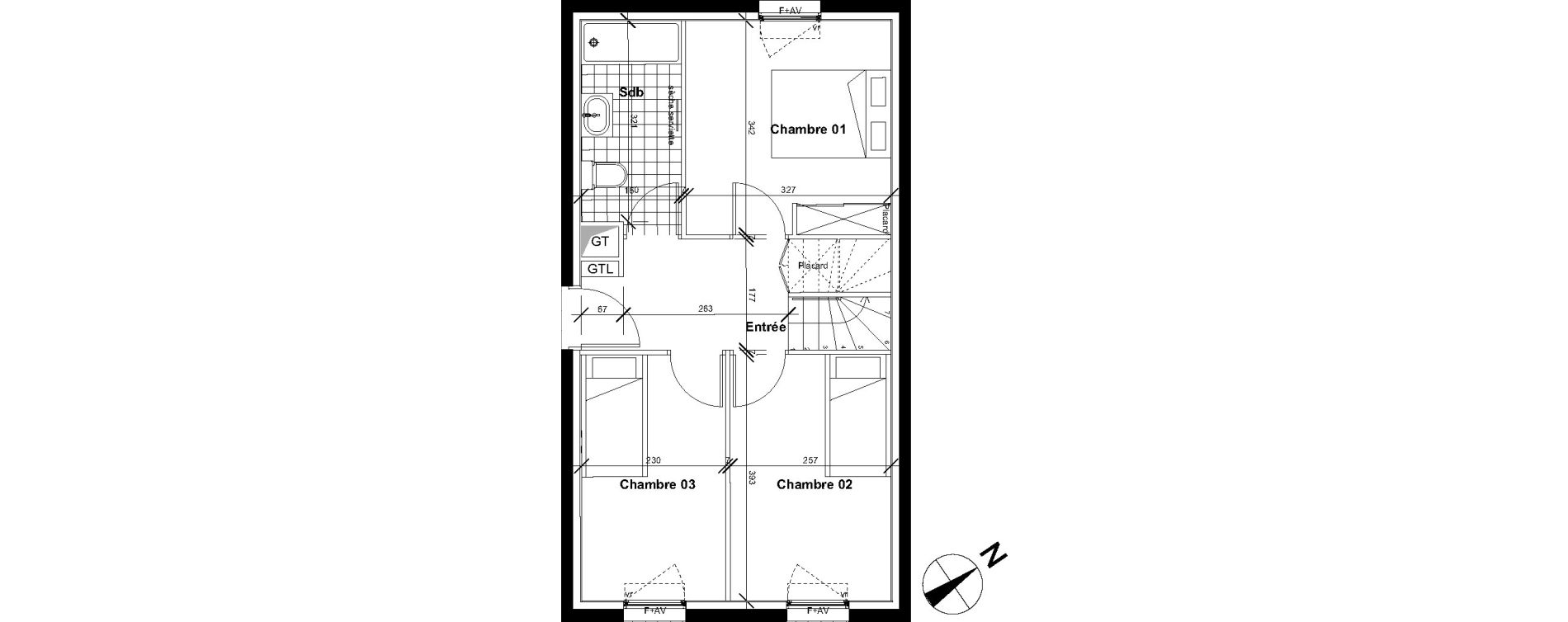 Duplex T4 de 82,90 m2 &agrave; Reims Neufch&acirc;tel