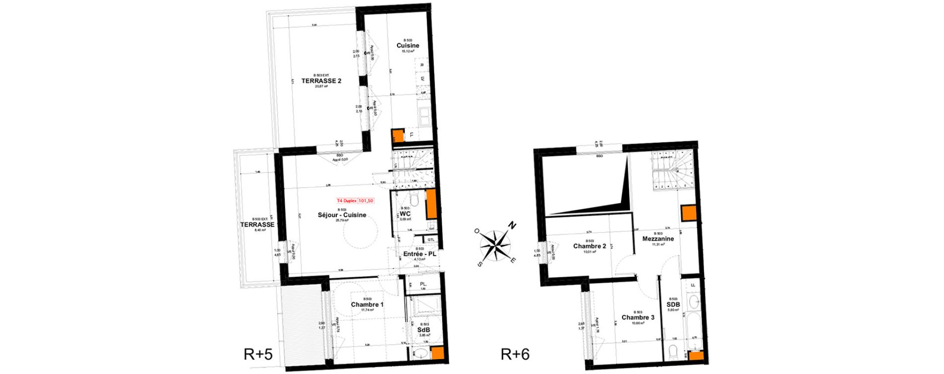 Appartement T4 de 101,50 m2 &agrave; Reims Clairmarais