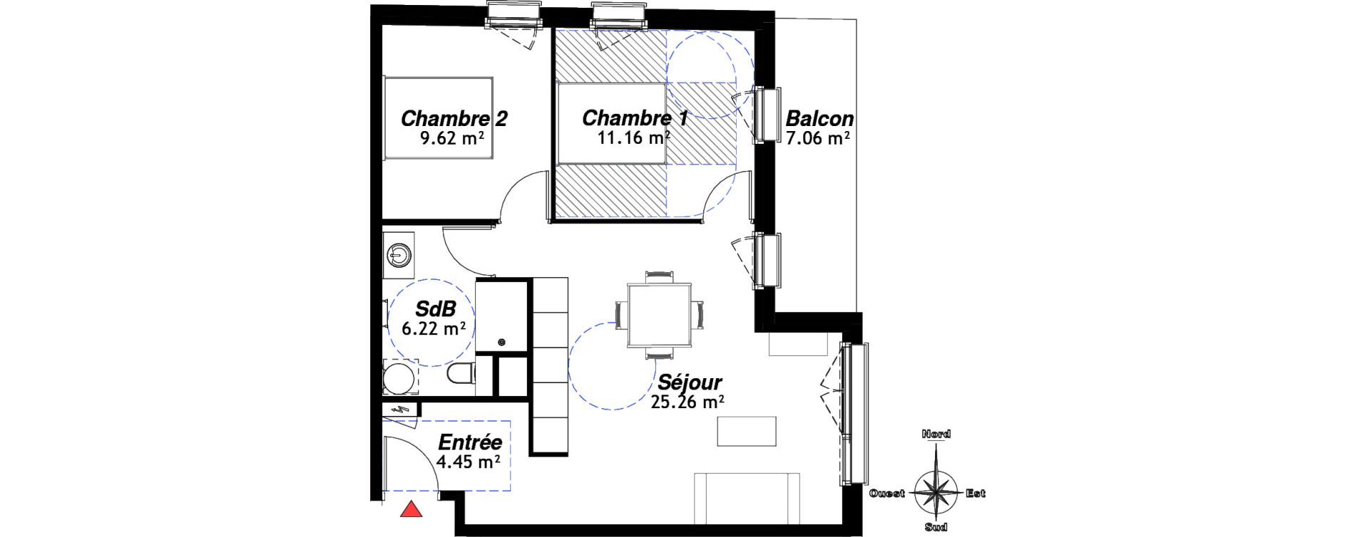Appartement T3 de 56,71 m2 &agrave; Reims Cernay - epinettes - jamin - jaur&egrave;s