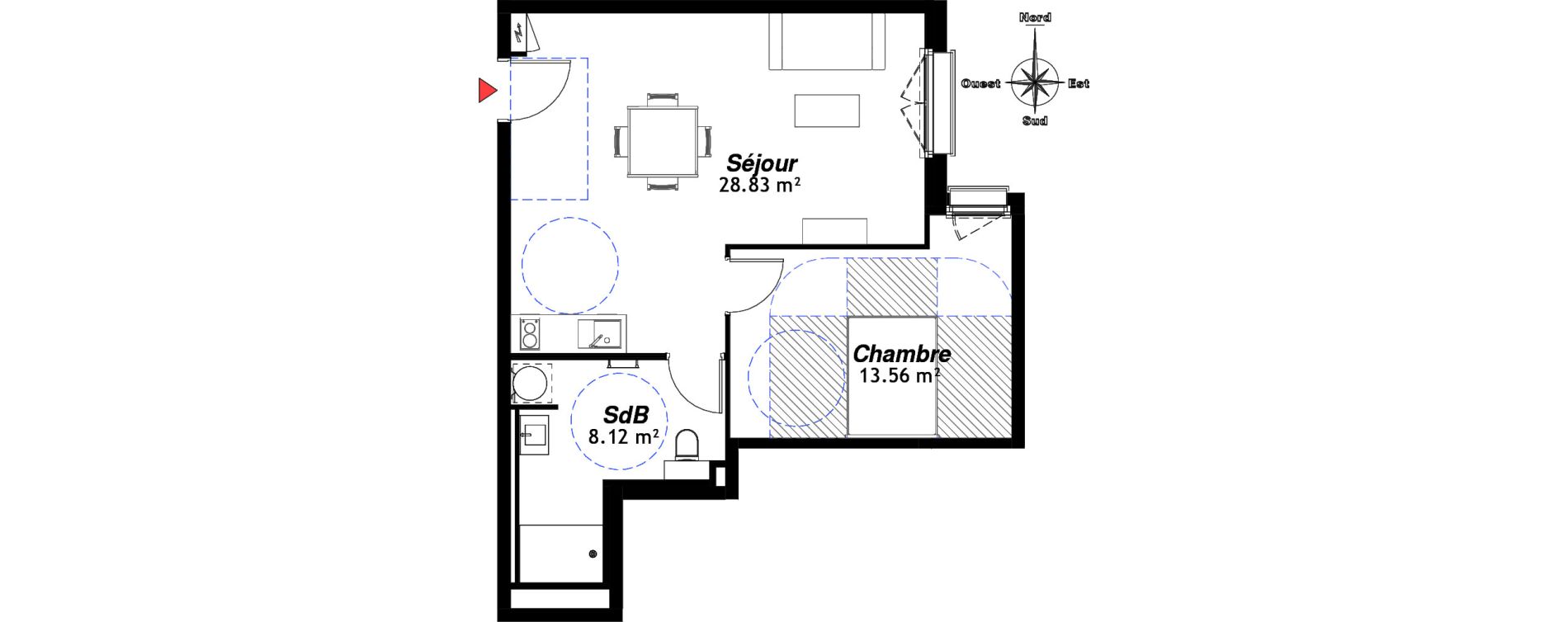 Appartement T2 de 50,26 m2 &agrave; Reims Cernay - epinettes - jamin - jaur&egrave;s