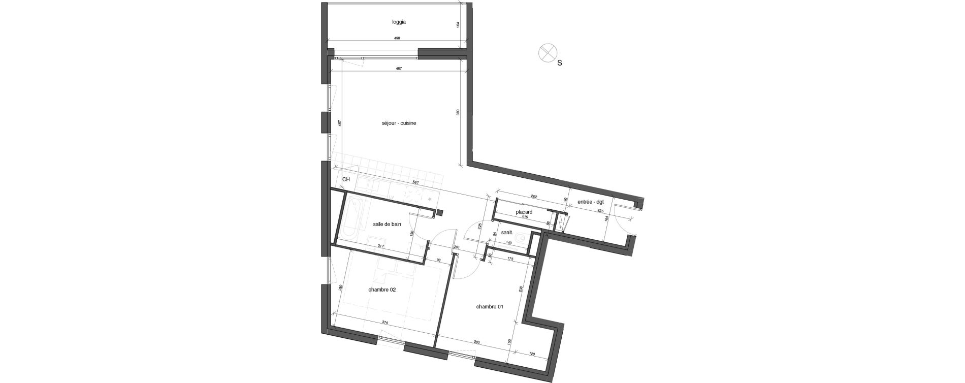 Appartement T3 de 68,53 m2 &agrave; Reims Clairmarais