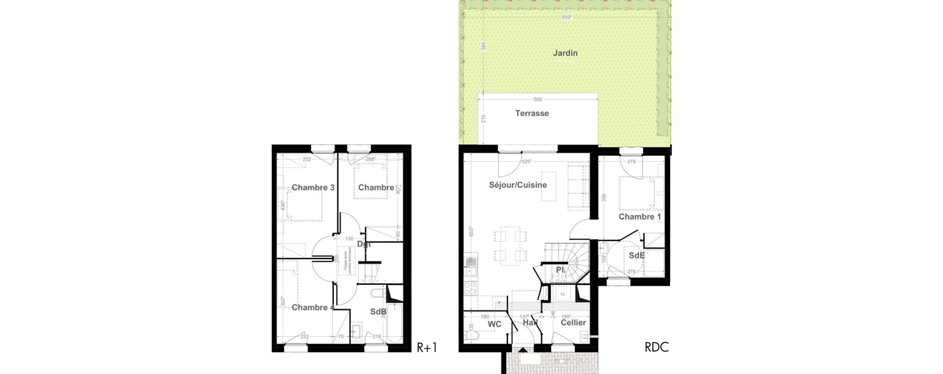 Maison T5 de 90,20 m2 &agrave; Reims Tunisie