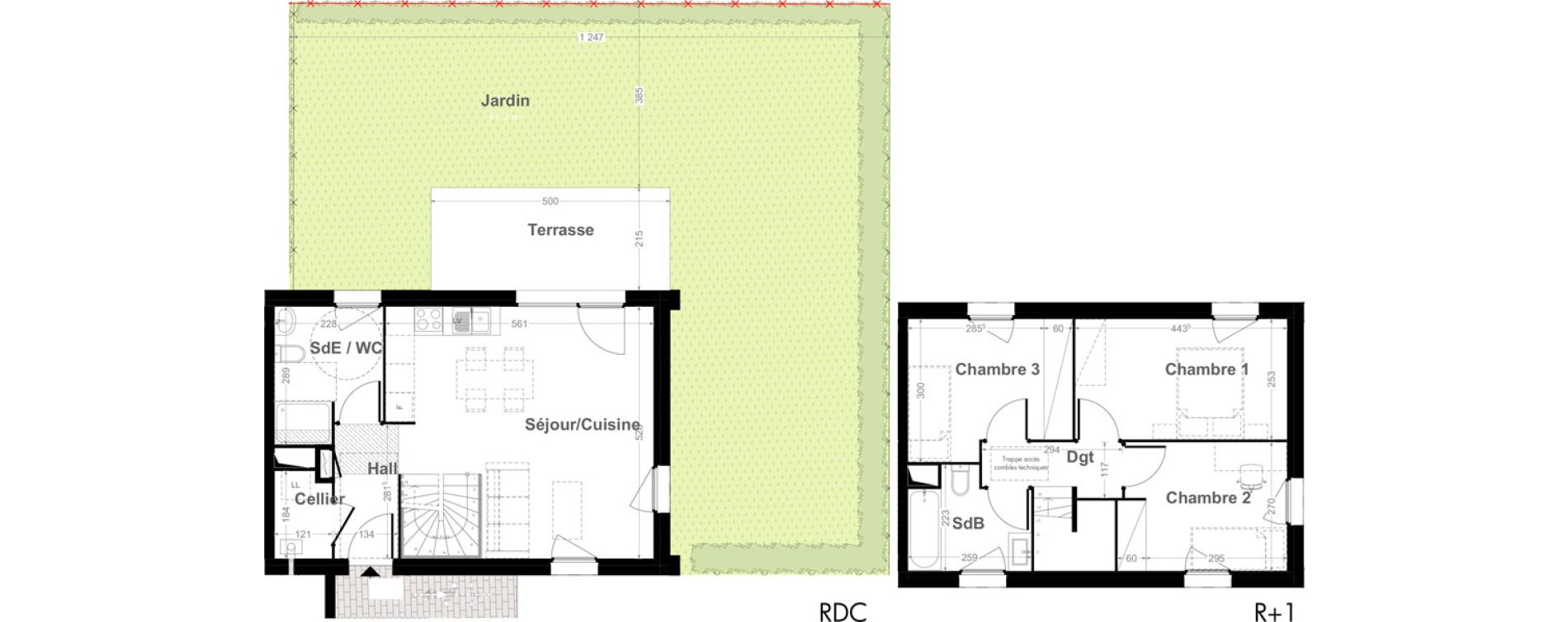 Maison T4 de 76,30 m2 &agrave; Reims Tunisie