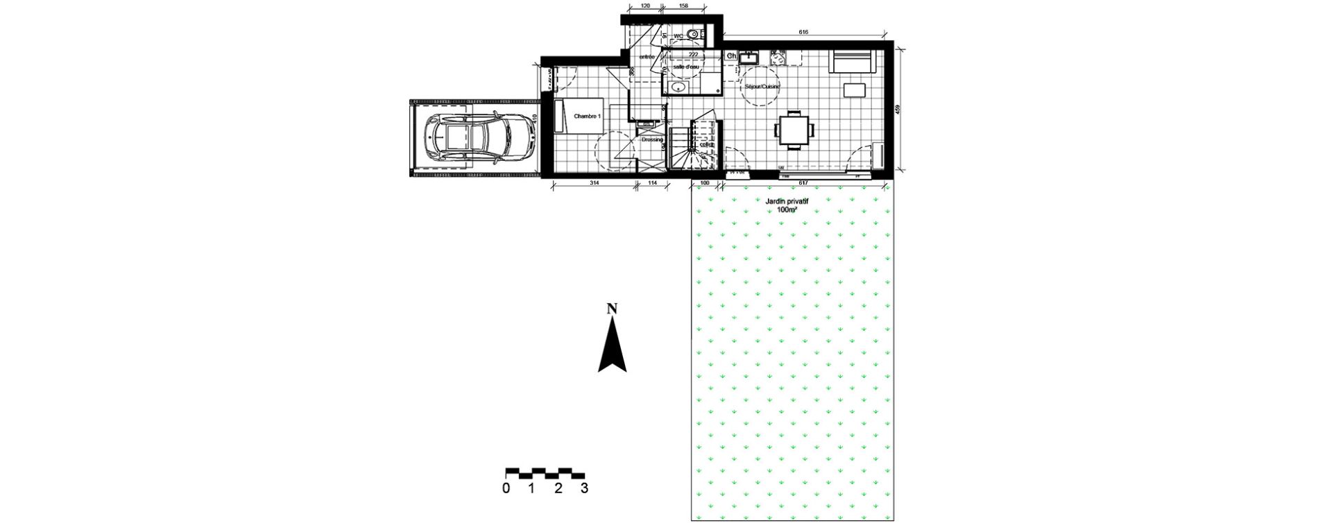 Maison T4 de 87,25 m2 &agrave; Reims Coutures