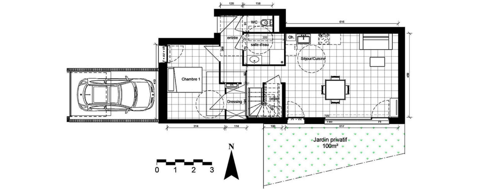 Maison T4 de 87,25 m2 &agrave; Reims Coutures