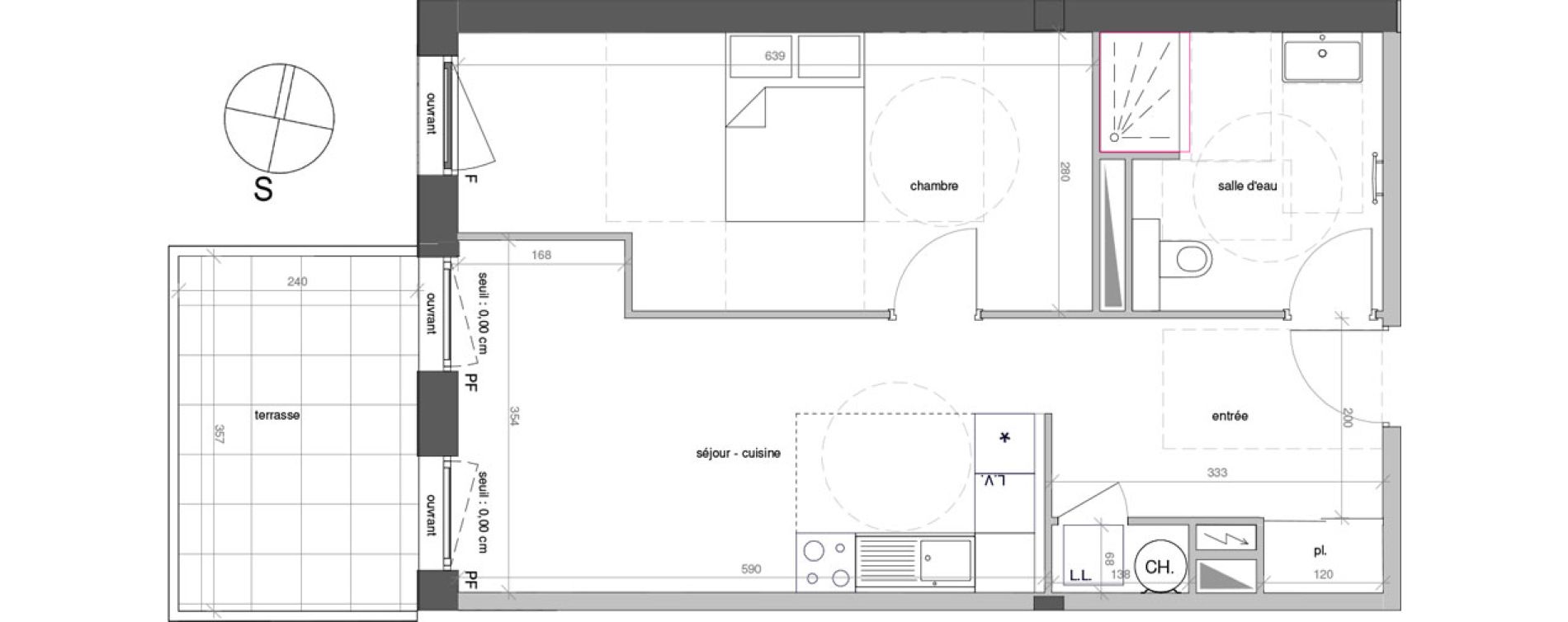Appartement T2 de 48,80 m2 &agrave; Reims Saint-andr&eacute;