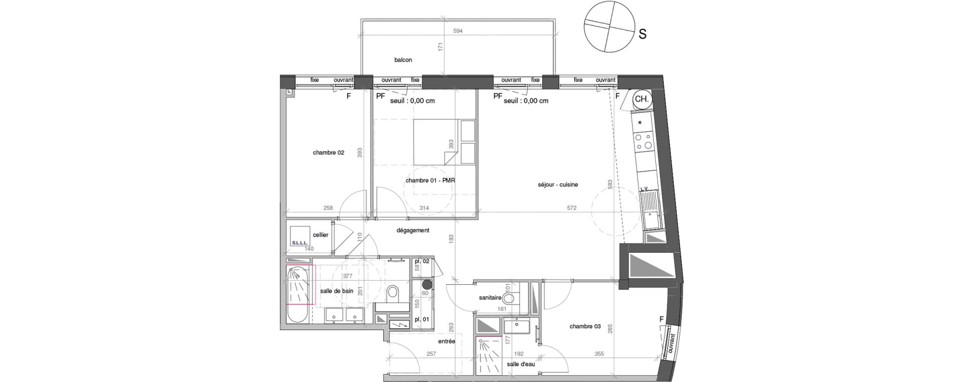 Appartement T4 de 87,79 m2 &agrave; Reims Saint-andr&eacute;