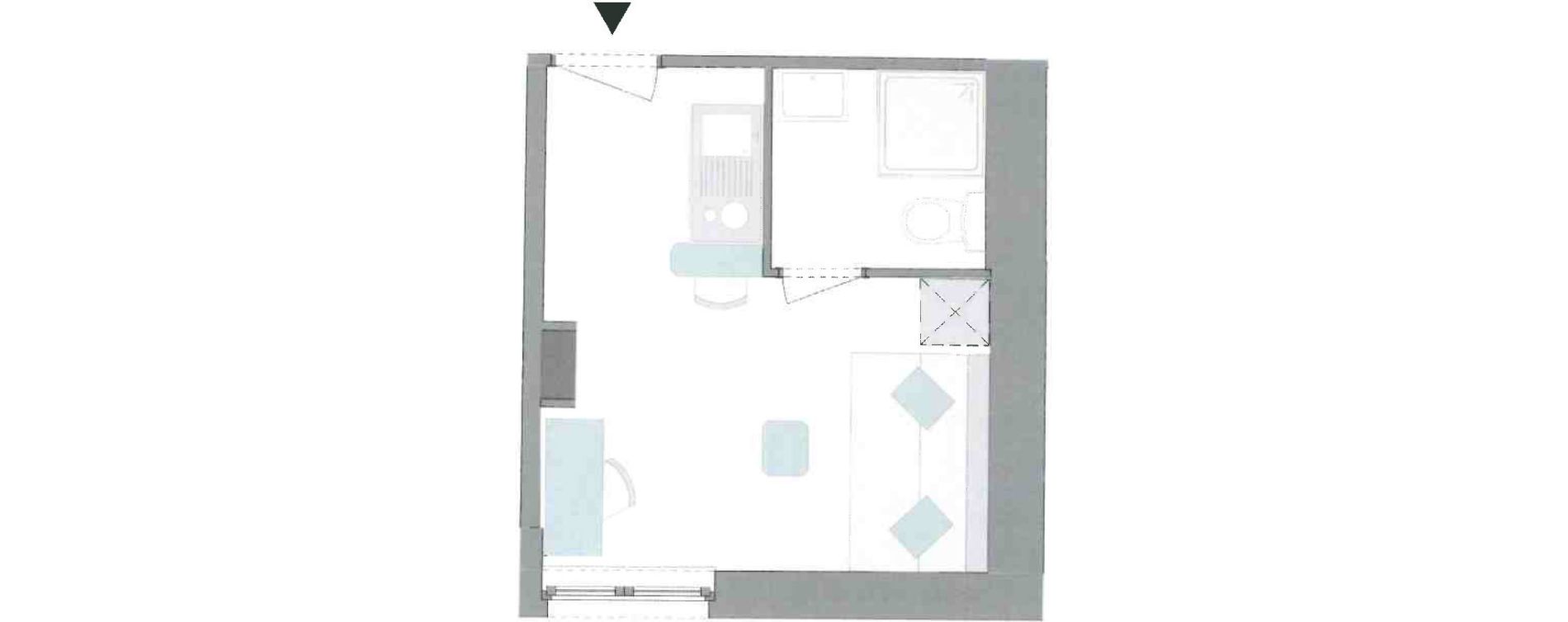Studio de 16,38 m2 &agrave; Reims Laon-zola - neufch&acirc;tel - orgeval