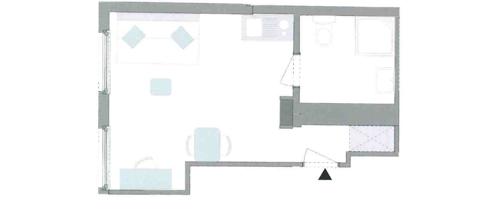 Studio de 22,54 m2 &agrave; Reims Laon-zola - neufch&acirc;tel - orgeval