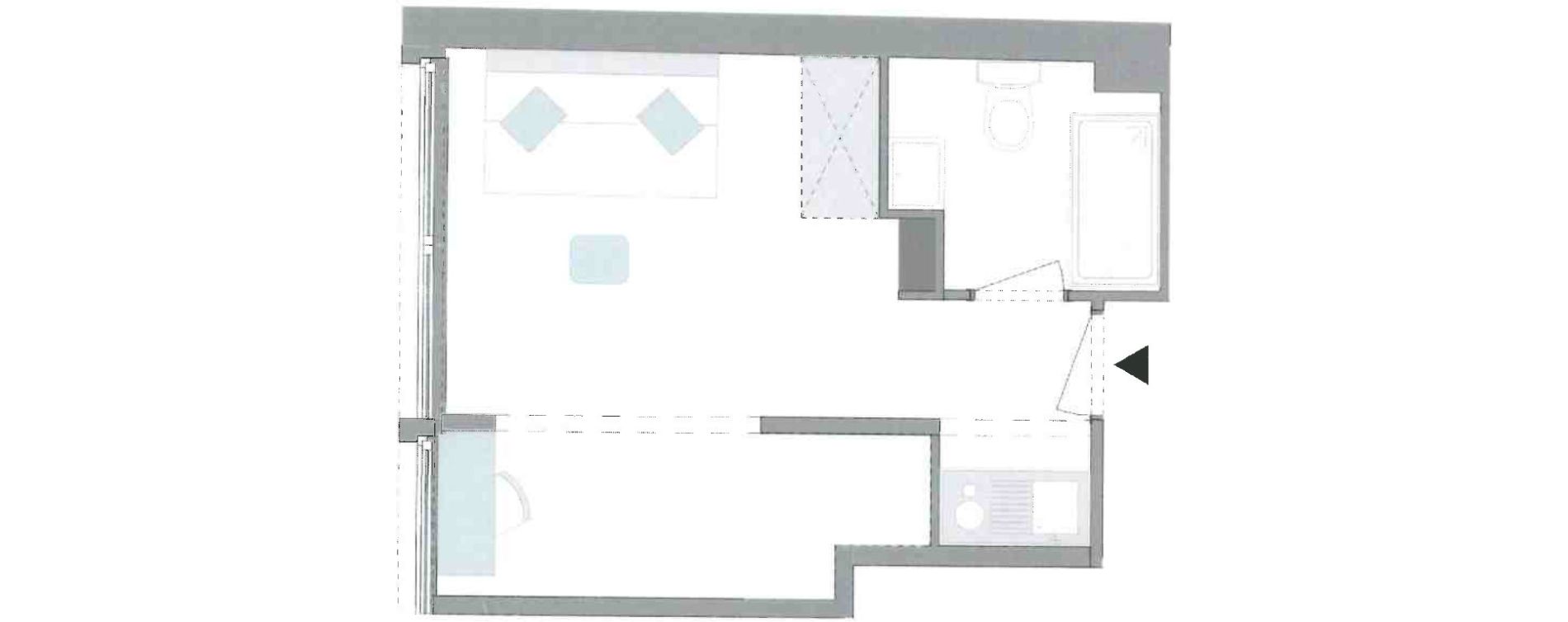 Studio de 23,06 m2 &agrave; Reims Laon-zola - neufch&acirc;tel - orgeval