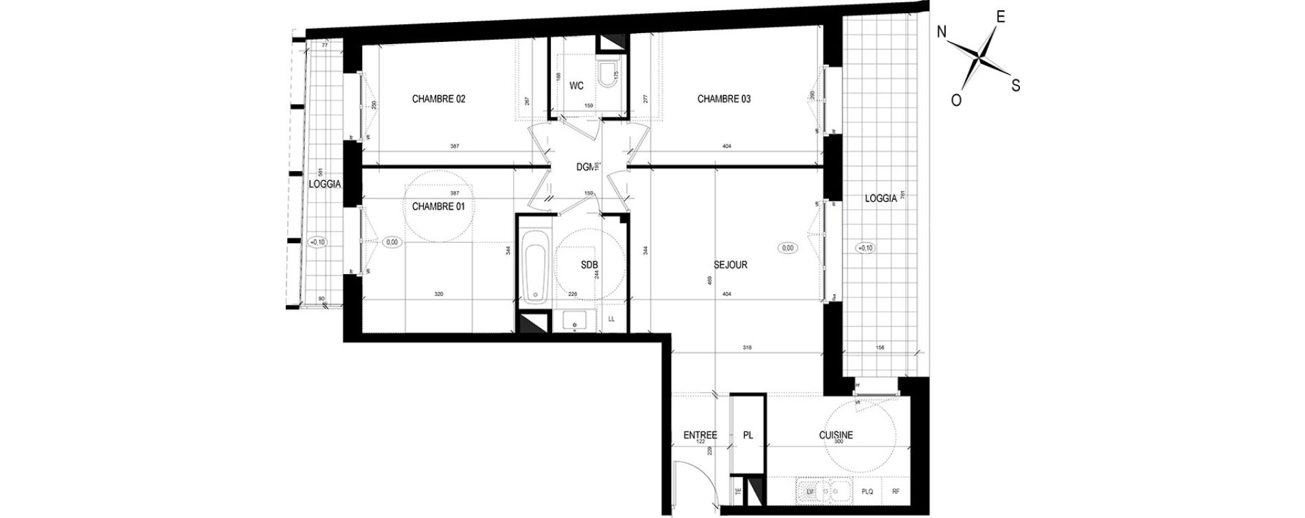 Appartement T4 de 72,38 m2 &agrave; Reims Charles arnould - clairmarais
