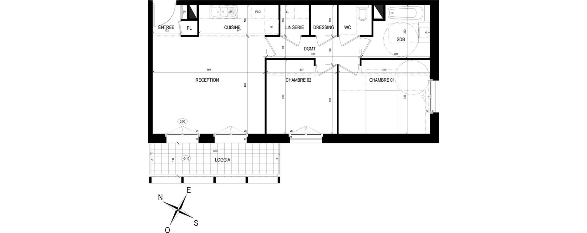 Appartement T3 de 64,82 m2 &agrave; Reims Charles arnould - clairmarais