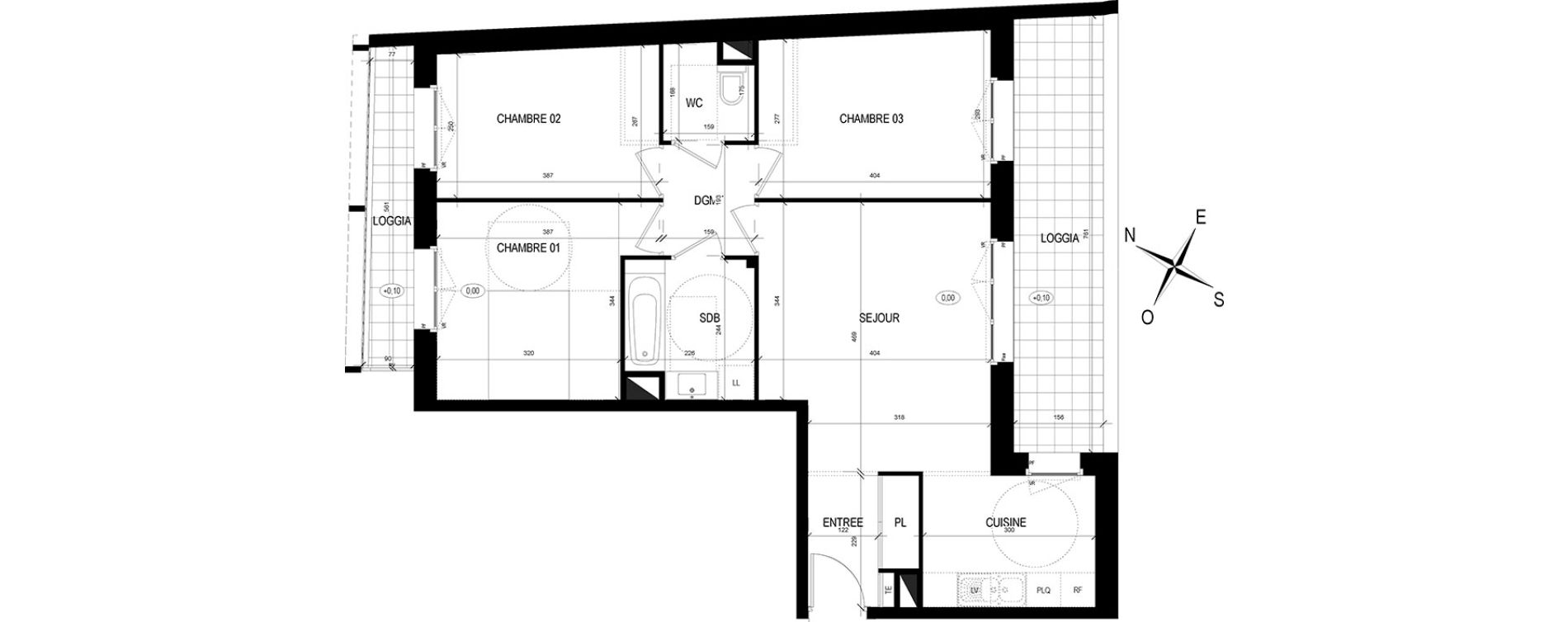 Appartement T4 de 72,38 m2 &agrave; Reims Charles arnould - clairmarais