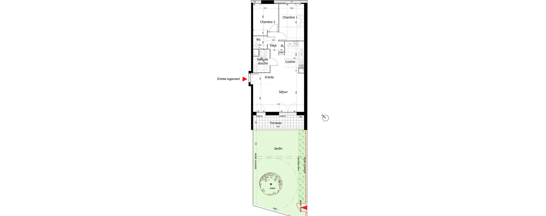 Appartement T3 de 68,02 m2 &agrave; Reims Courlancy